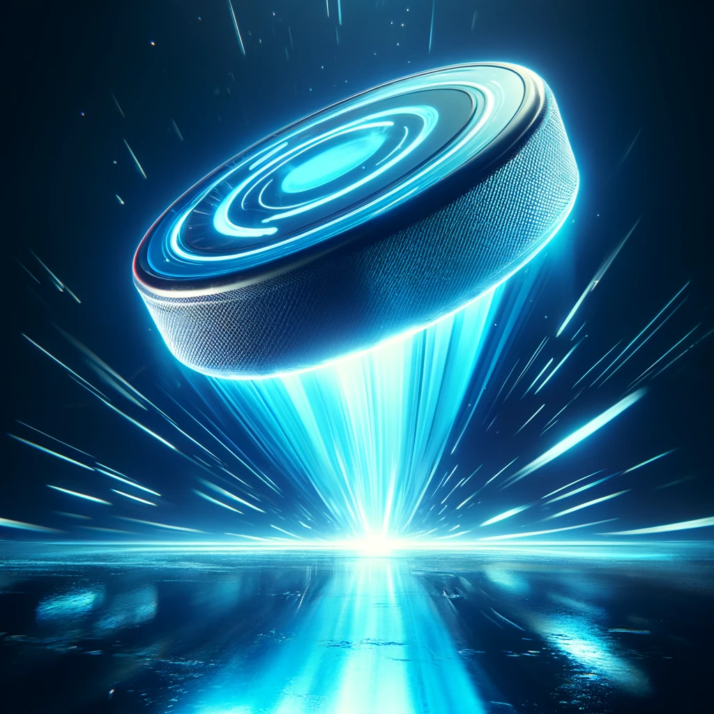 Combat Arena project artwork: a glowing blue puck