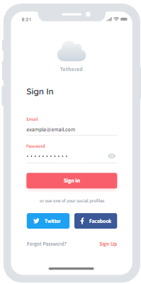 Login wireframe